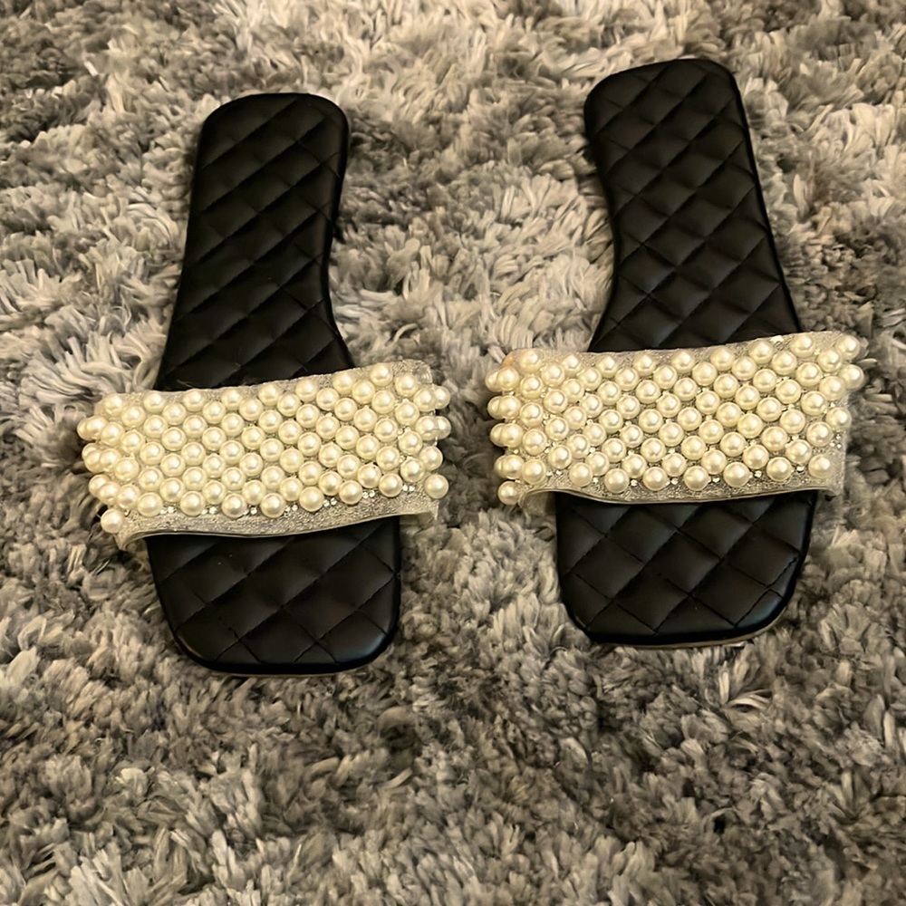 Pearl studded loafers